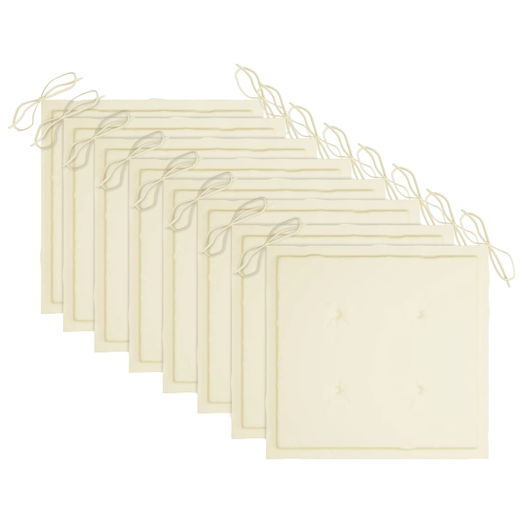 Cadeiras de jardim c/ almofadões 8 pcs acácia maciça cinzento