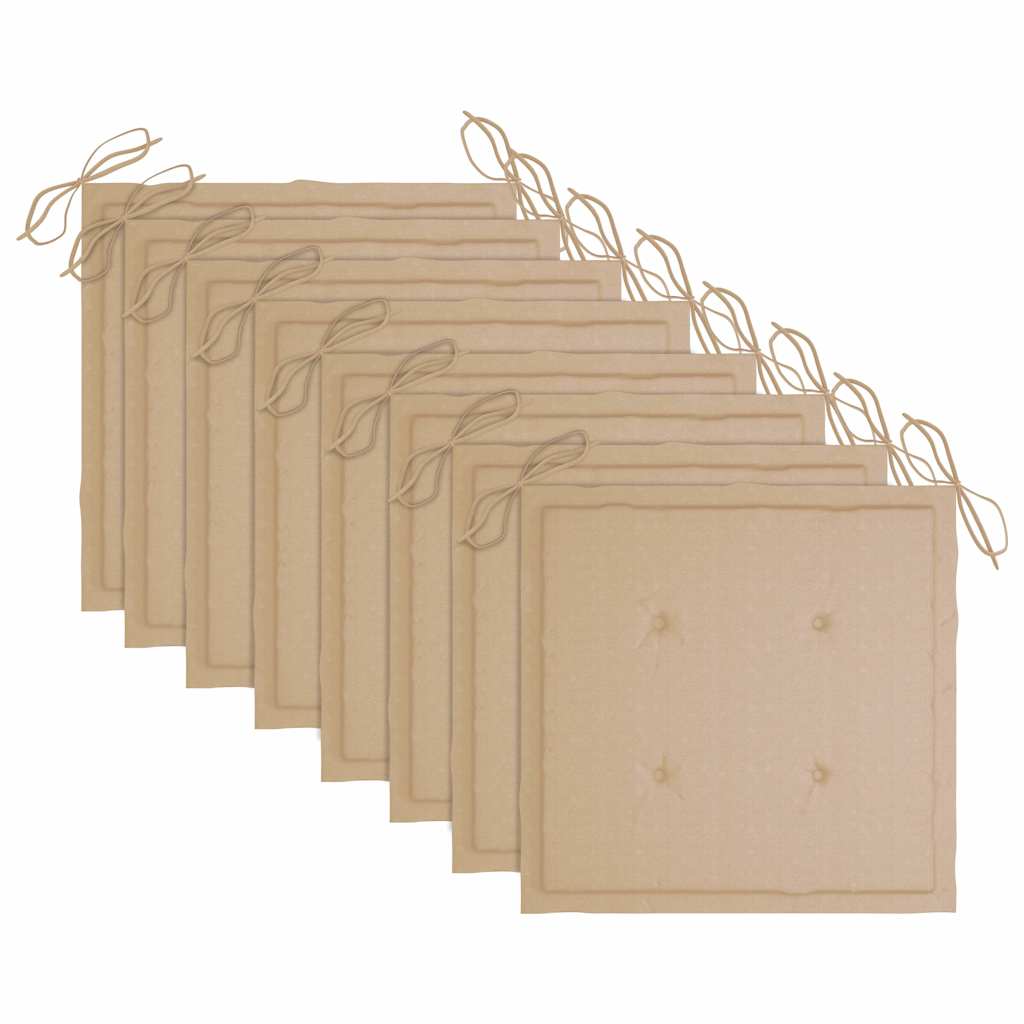 Cadeiras de jardim c/ almofadões 8 pcs acácia maciça cinzento