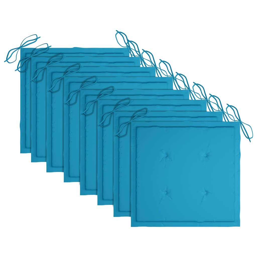 Cadeiras de jardim c/ almofadões 8 pcs acácia maciça cinzento