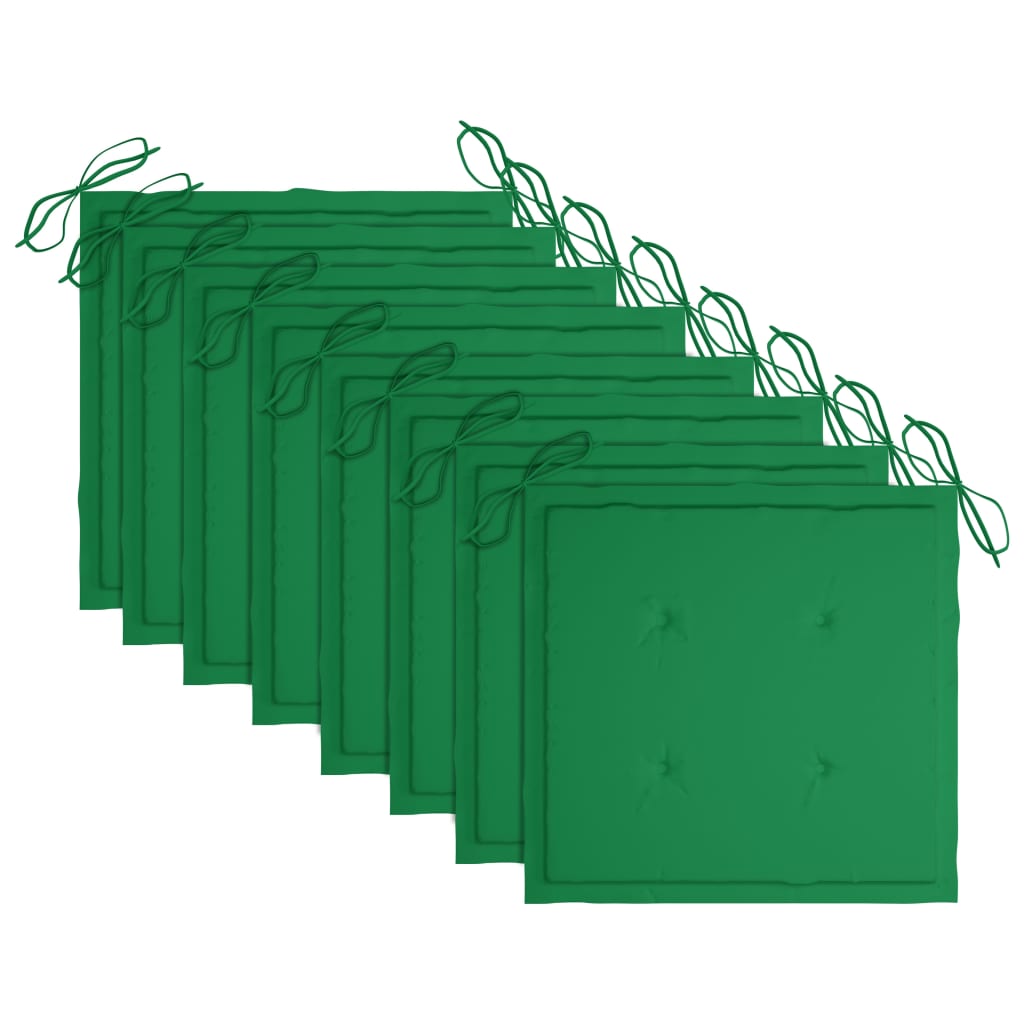 Cadeiras de jardim c/ almofadões 8 pcs acácia maciça cinzento