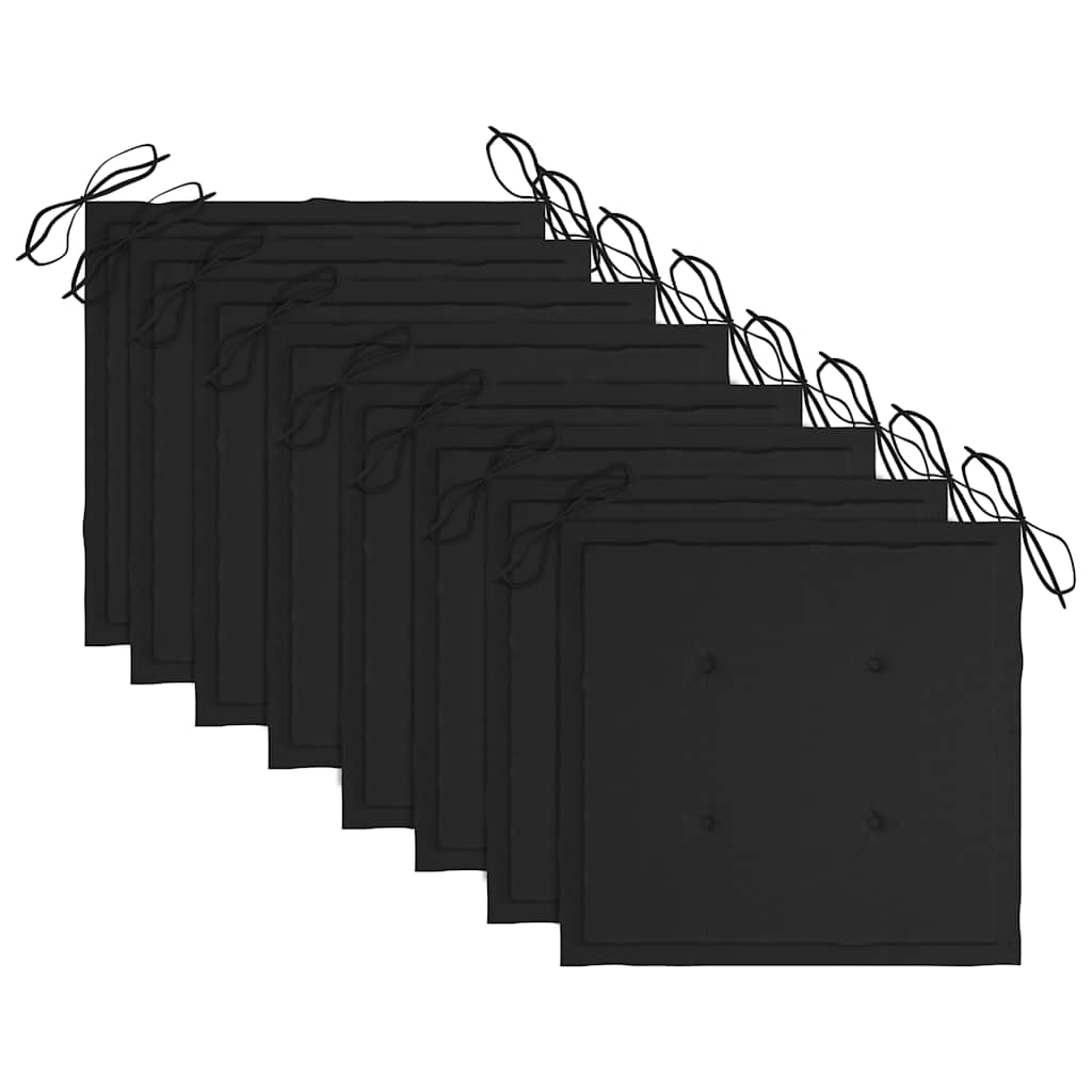 Cadeiras de jardim c/ almofadões 8 pcs acácia maciça cinzento