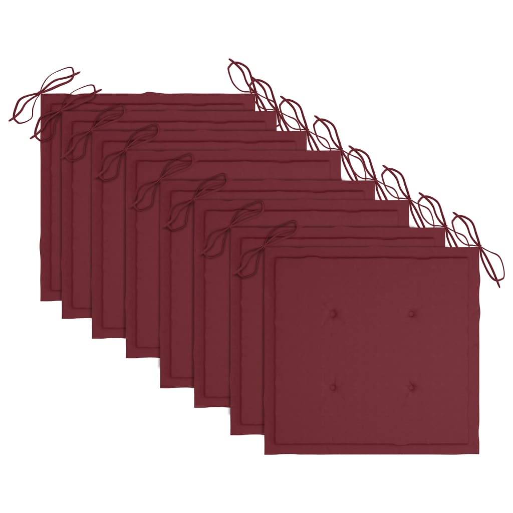 Cadeiras de jardim c/ almofadões 8 pcs acácia maciça cinzento