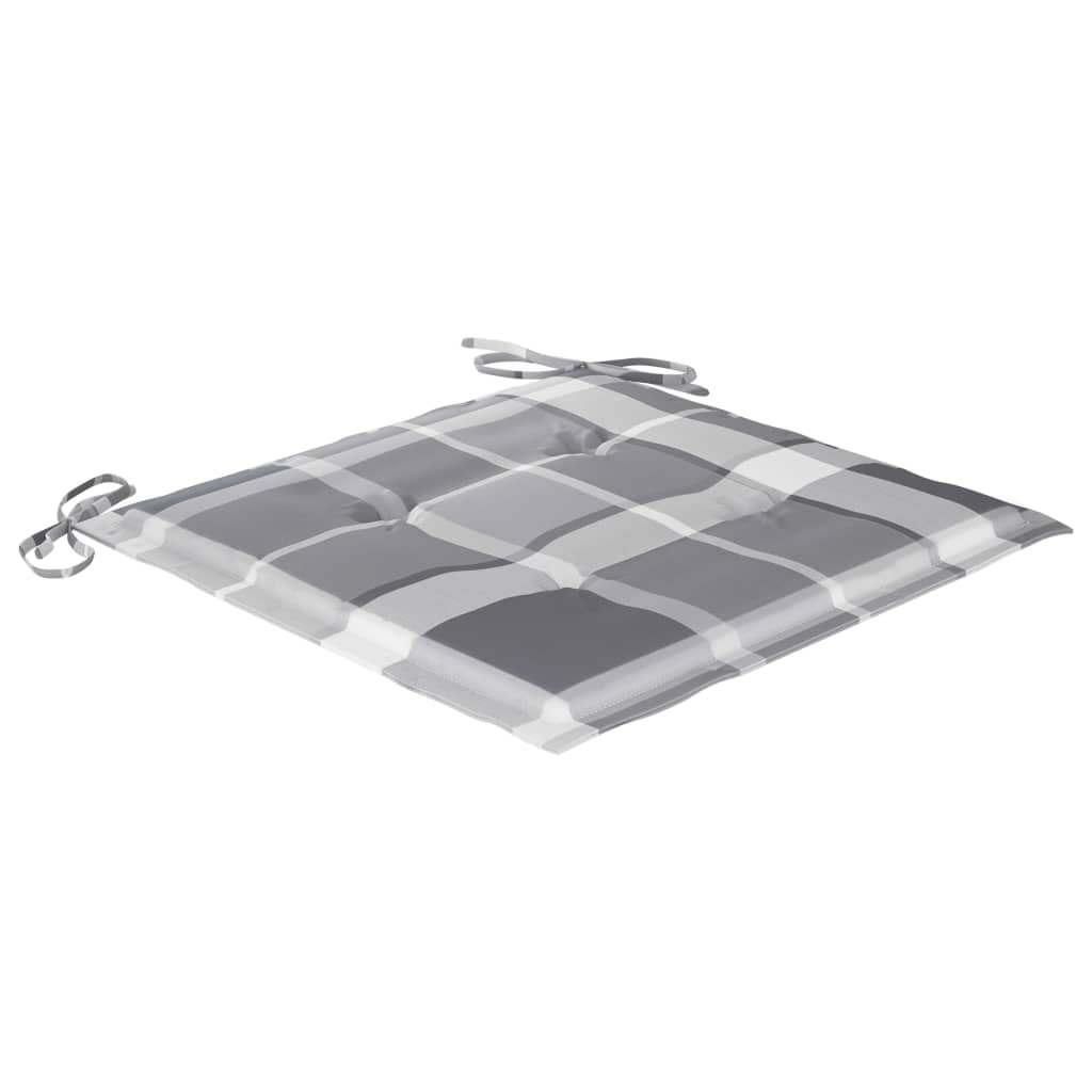Cadeiras de jardim c/ almofadões 8 pcs acácia maciça cinzento