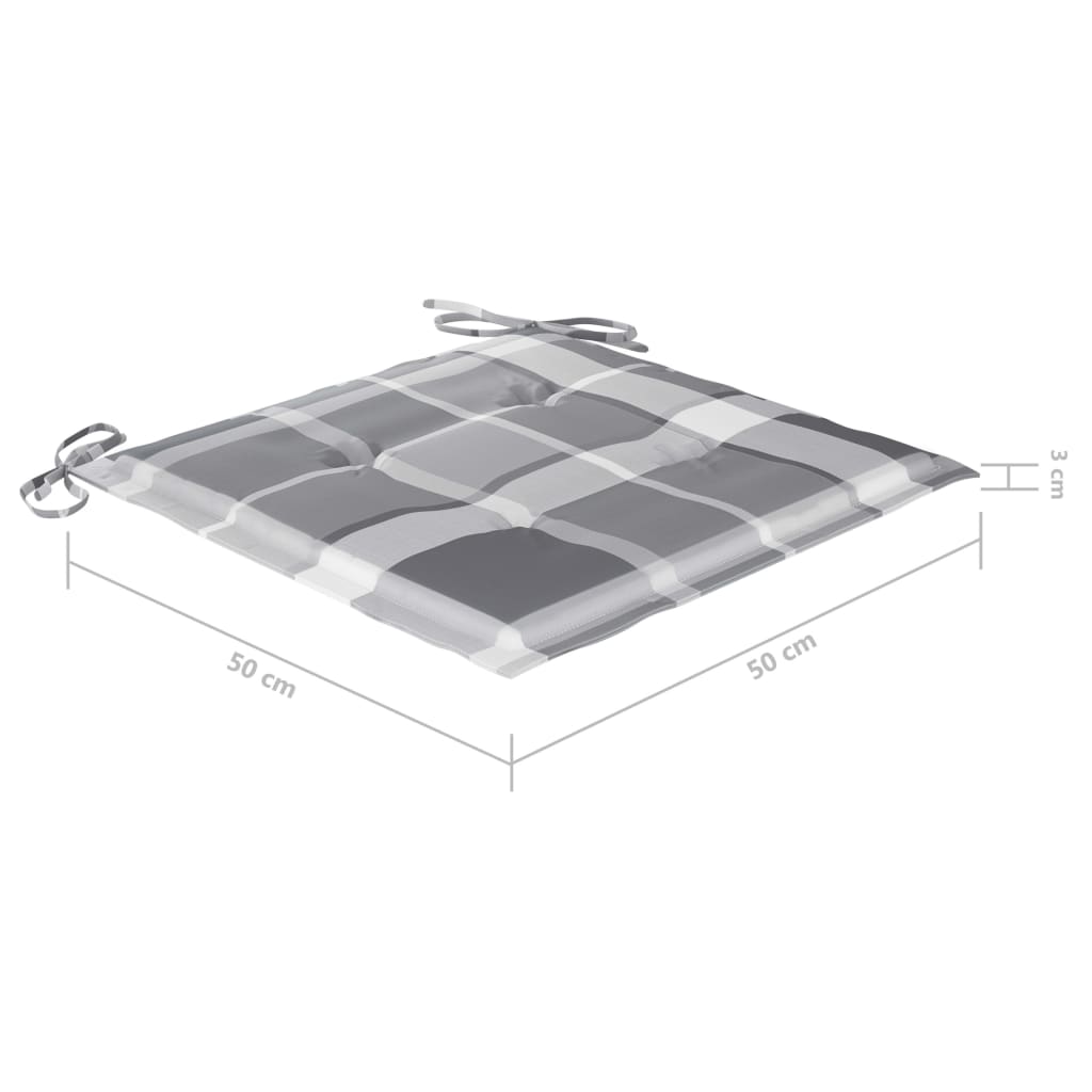 Cadeiras de jardim c/ almofadões 8 pcs acácia maciça cinzento