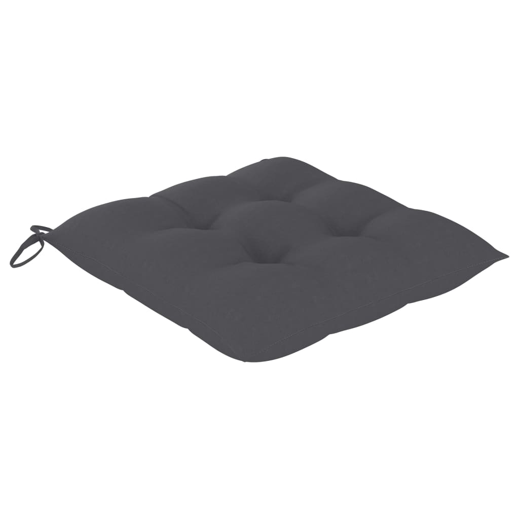 Cadeiras de jardim c/ almofadões 8 pcs acácia maciça cinzento