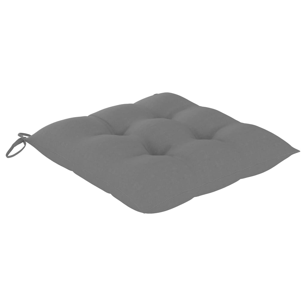 Cadeiras de jardim c/ almofadões 8 pcs acácia maciça cinzento