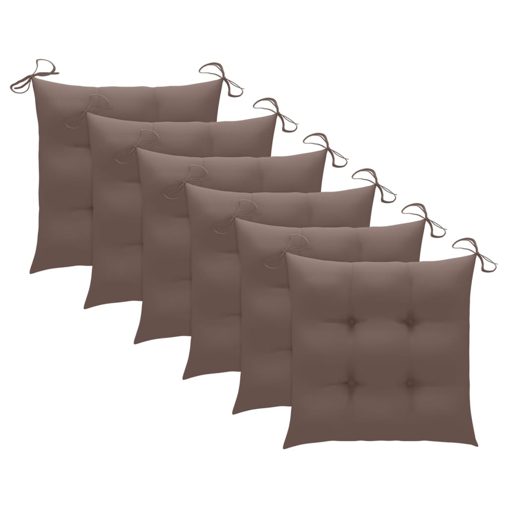 Cadeiras de jardim c/ almofadões 8 pcs acácia maciça cinzento