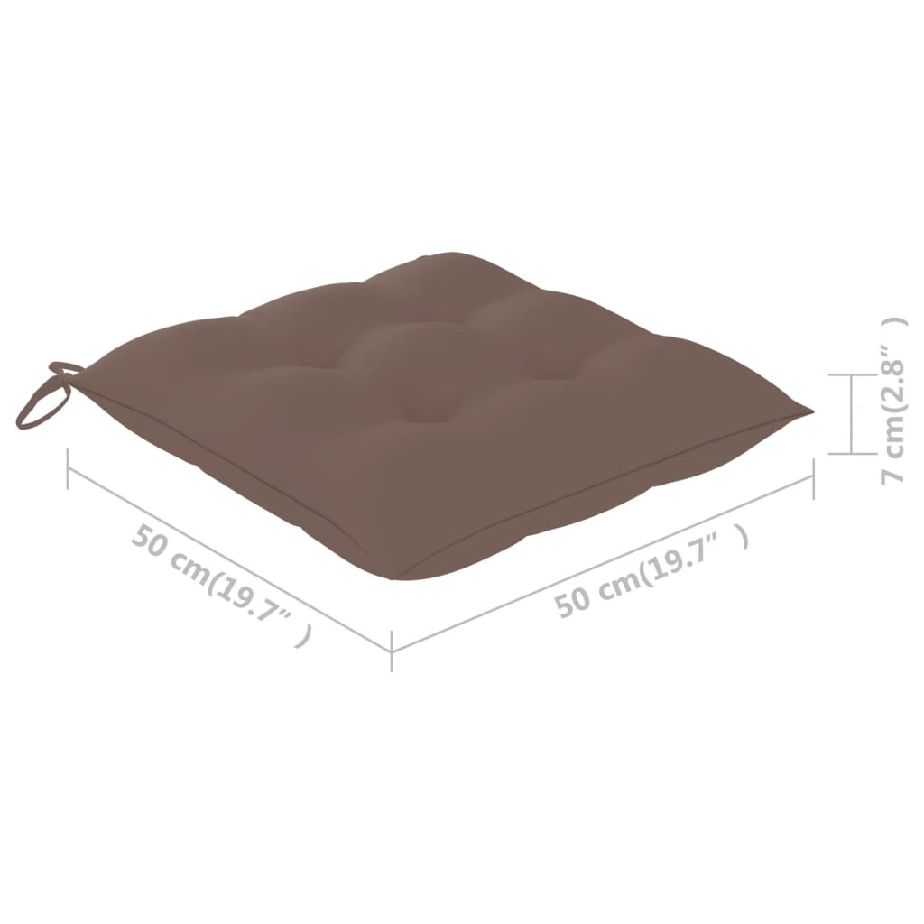 Cadeiras de jardim c/ almofadões 8 pcs acácia maciça cinzento