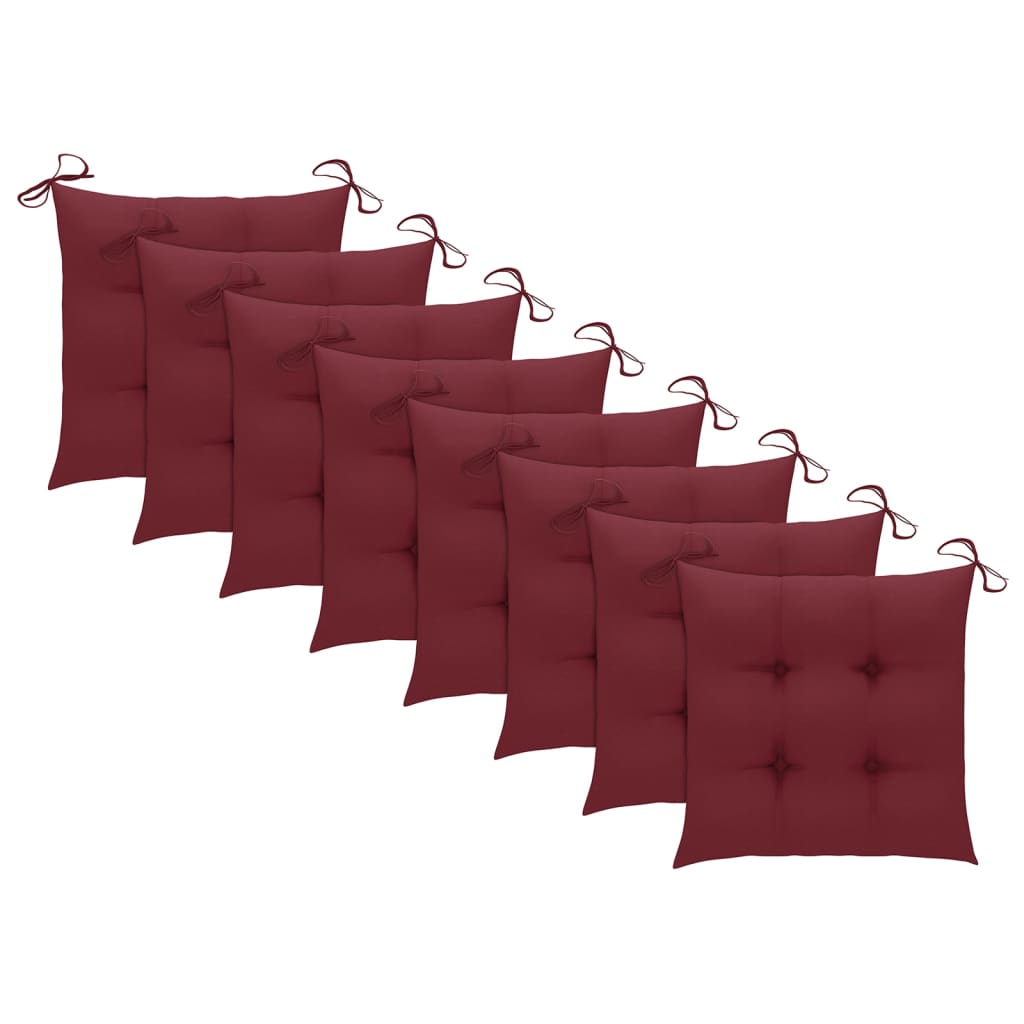 Cadeiras de jardim c/ almofadões 8 pcs acácia maciça cinzento