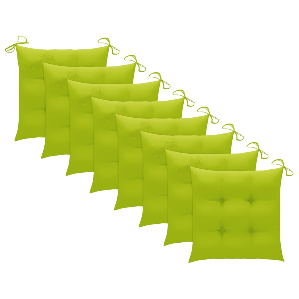 Cadeiras de jardim c/ almofadões 8 pcs acácia maciça cinzento