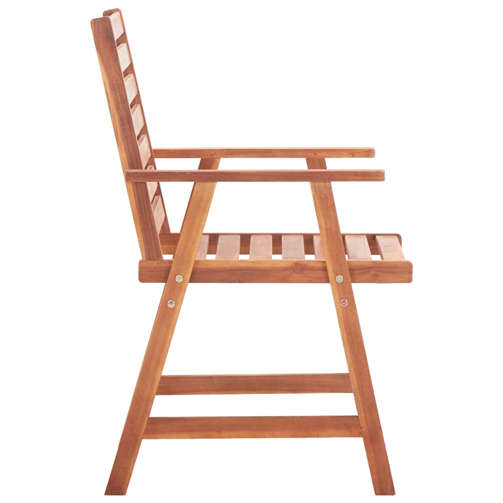 Cadeiras de jantar para jardim 8 pcs madeira de acácia maciça