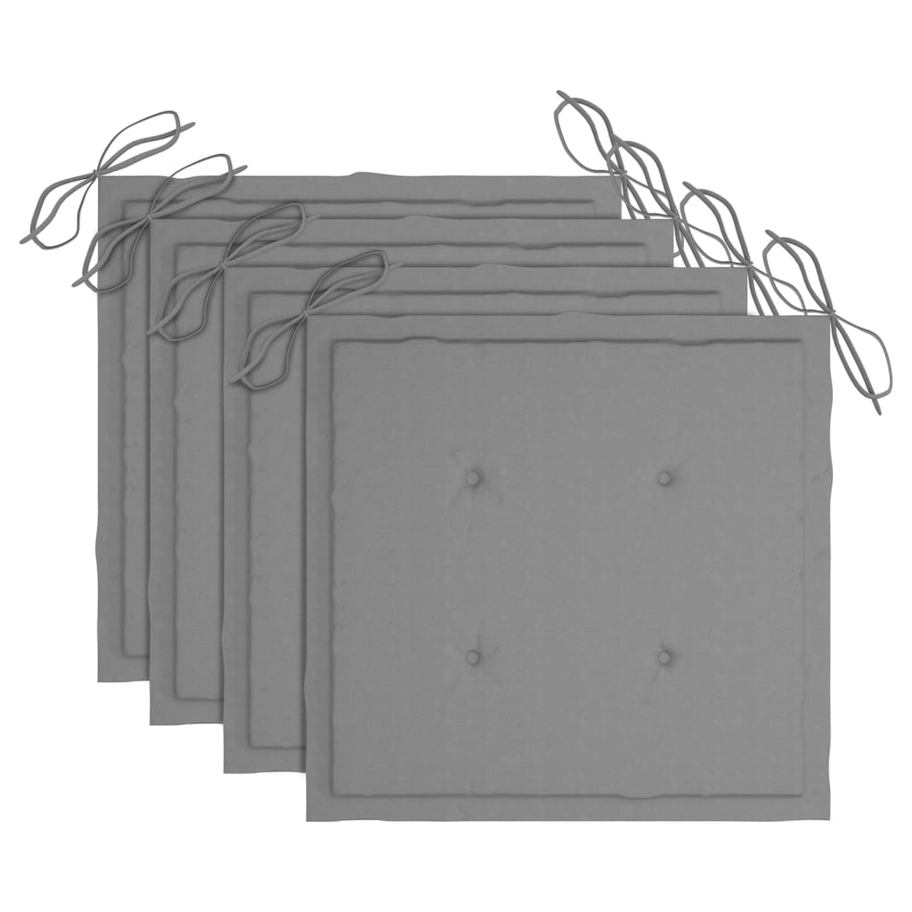Cadeiras de jantar p/ jardim 4 pcs c/ almofadões acácia maciça