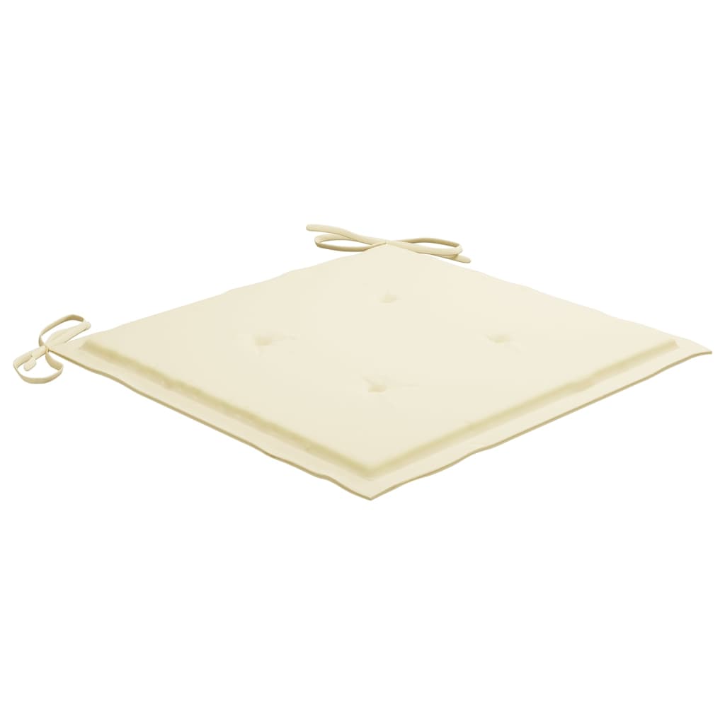 Cadeiras de jantar p/ jardim 4 pcs c/ almofadões acácia maciça