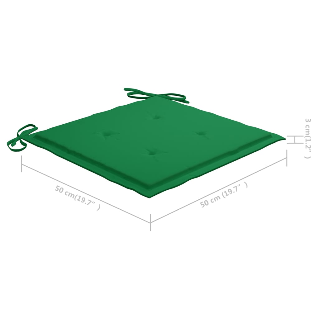 Cadeiras de jantar p/ jardim 4 pcs c/ almofadões acácia maciça