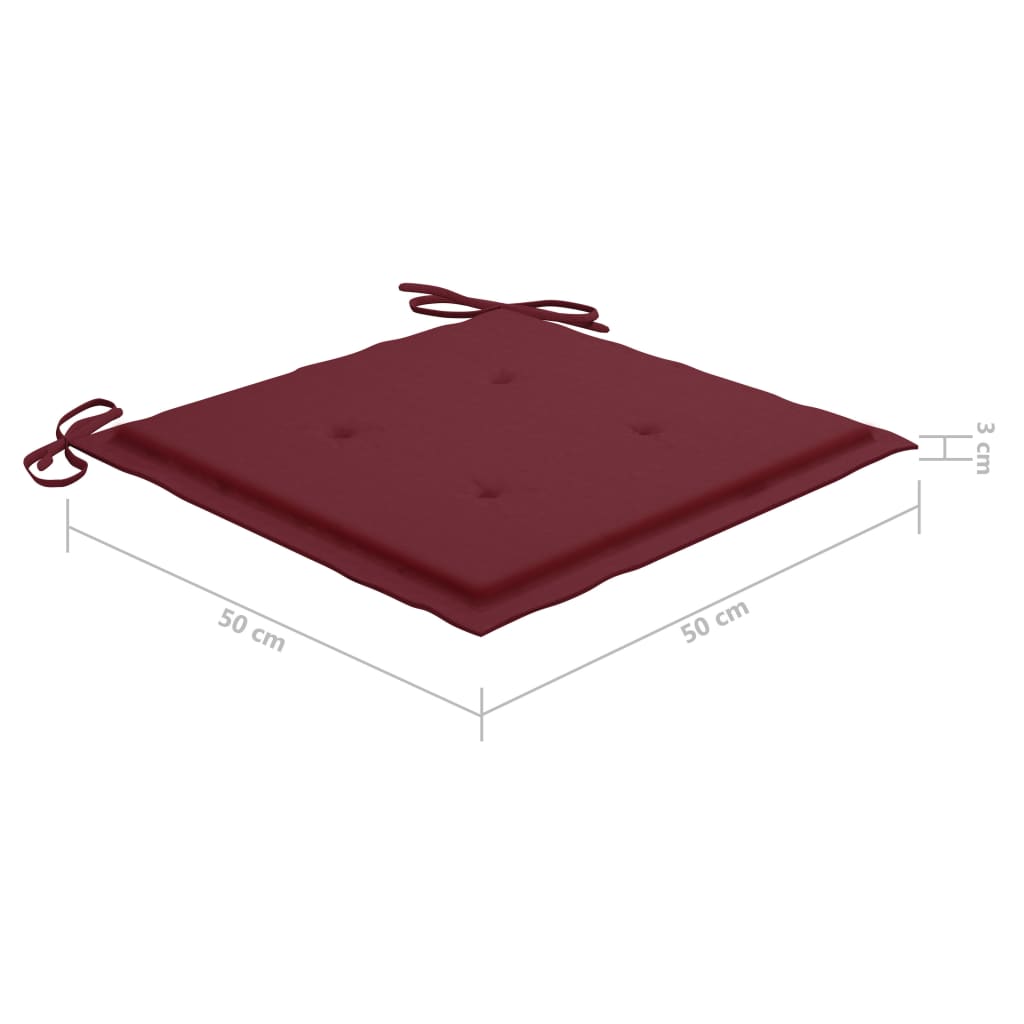 Cadeiras de jantar p/ jardim 4 pcs c/ almofadões acácia maciça