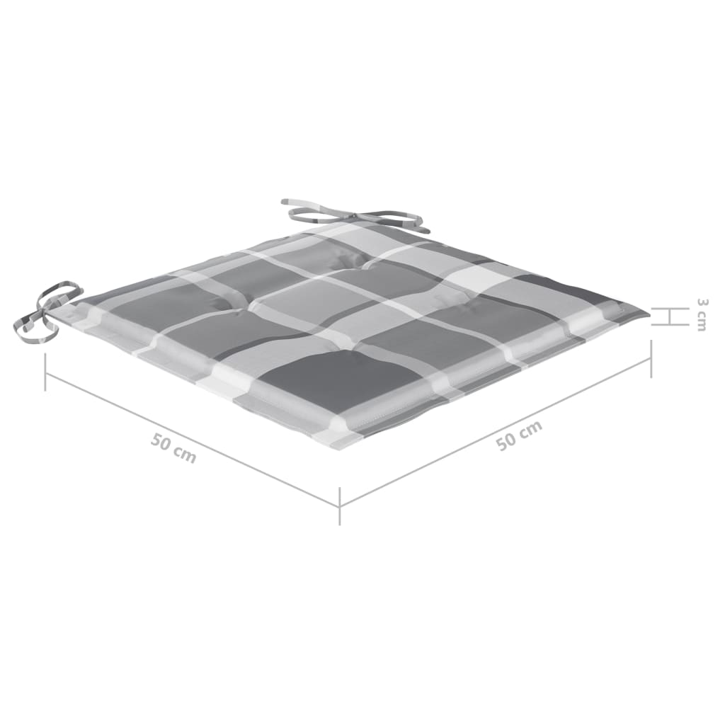 Cadeiras de jantar p/ jardim 4 pcs c/ almofadões acácia maciça