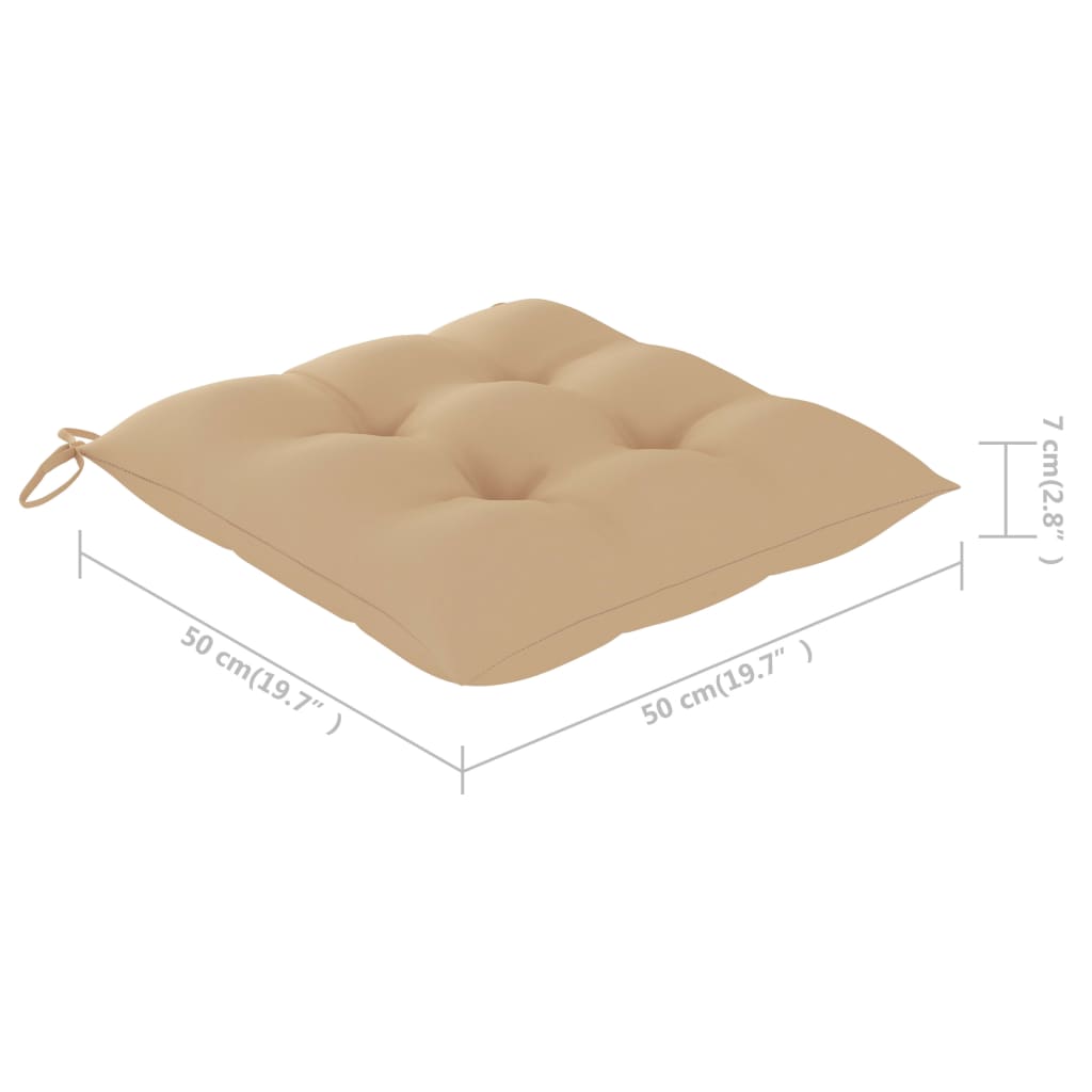 Cadeiras de jantar p/ jardim 4 pcs c/ almofadões acácia maciça