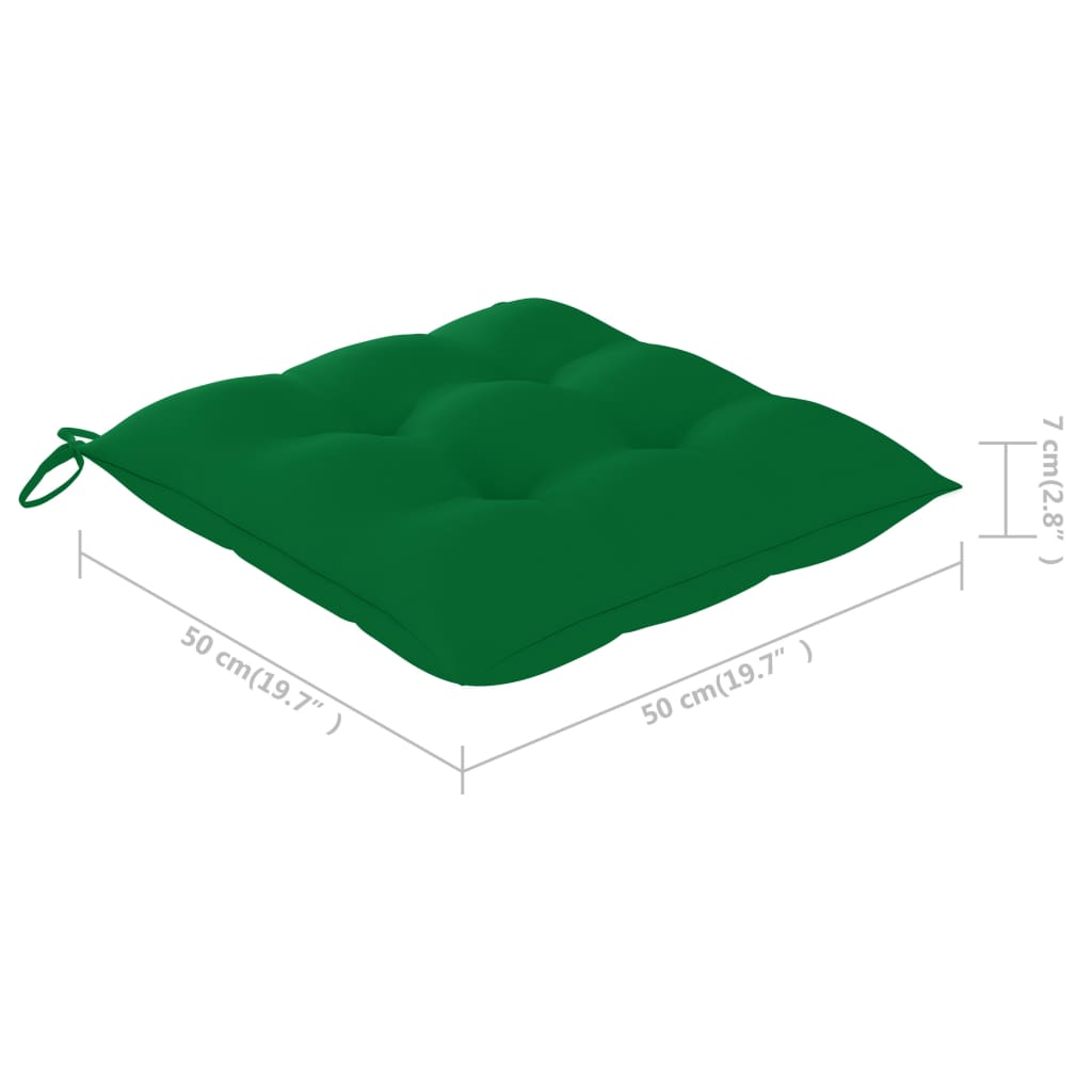 Cadeiras de jantar p/ jardim 4 pcs c/ almofadões acácia maciça
