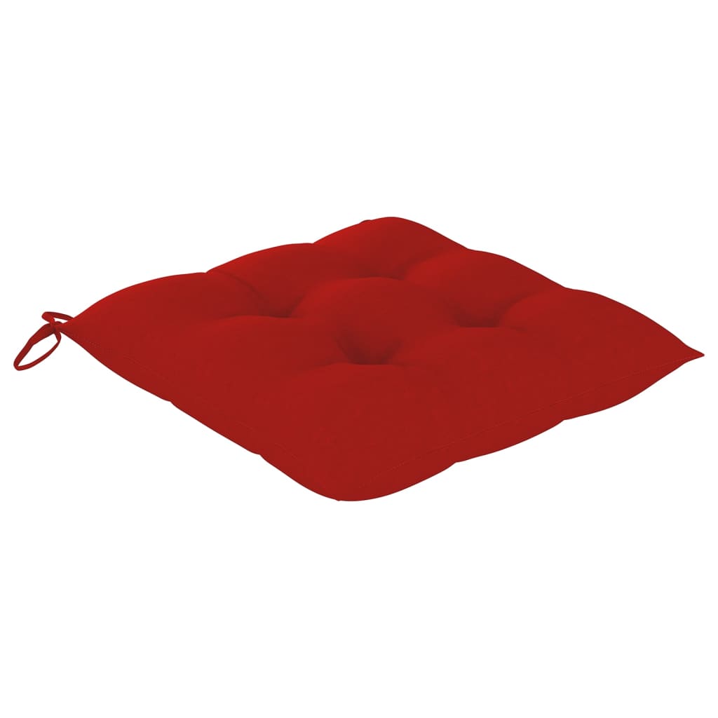 Cadeiras de jantar p/ jardim 4 pcs c/ almofadões acácia maciça