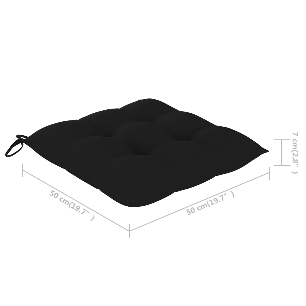 Cadeiras de jantar p/ jardim 4 pcs c/ almofadões acácia maciça