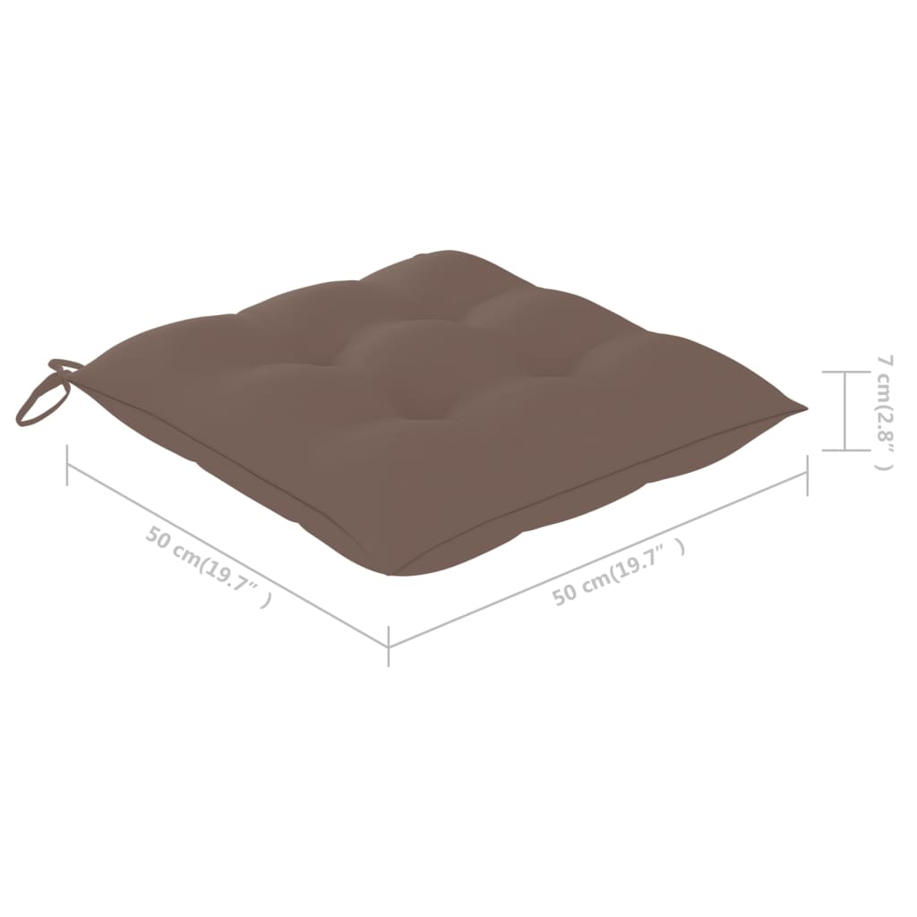Cadeiras de jantar p/ jardim 4 pcs c/ almofadões acácia maciça