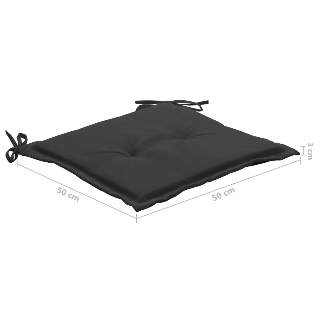 Cadeiras de jantar p/ jardim 6 pcs c/ almofadões acácia maciça