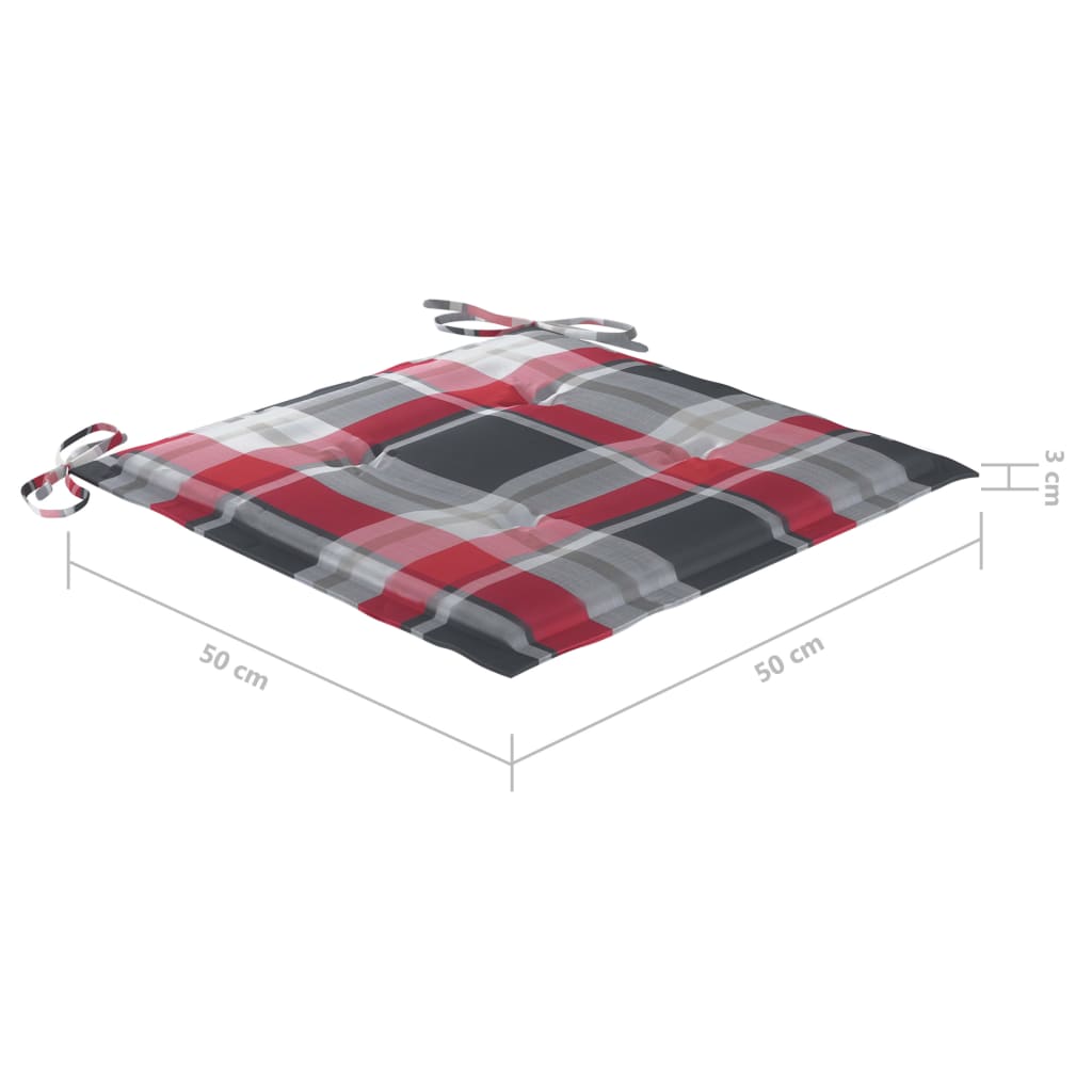 Cadeiras de jantar p/ jardim 6 pcs c/ almofadões acácia maciça