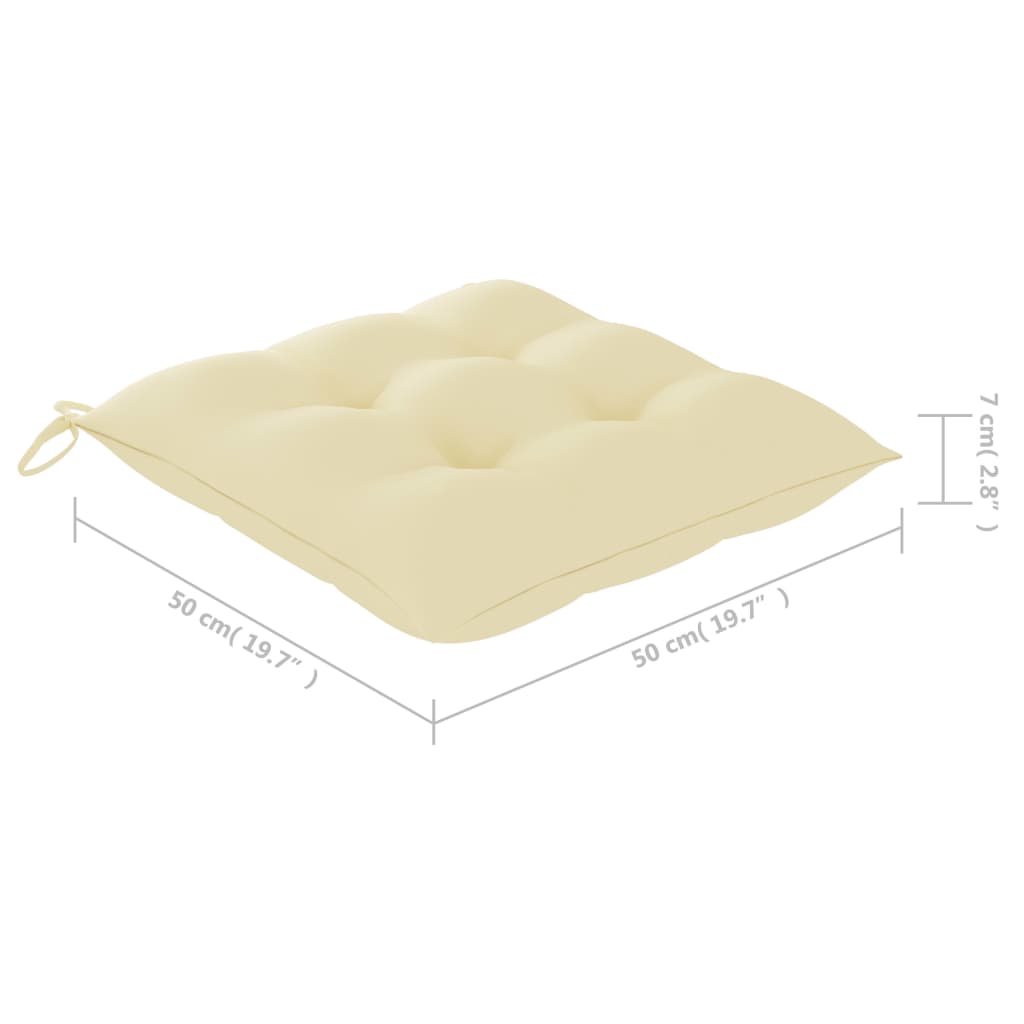 Cadeiras de jantar p/ jardim 6 pcs c/ almofadões acácia maciça