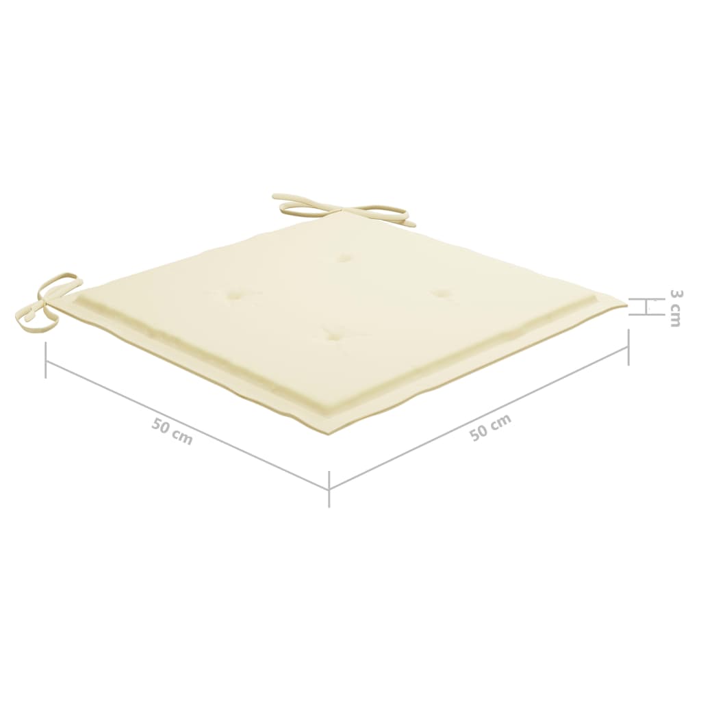 Cadeiras de jardim 6 pcs c/ almofadões madeira de acácia maciça