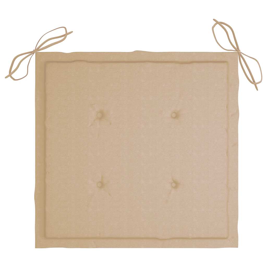 Cadeiras de jardim 6 pcs c/ almofadões madeira de acácia maciça