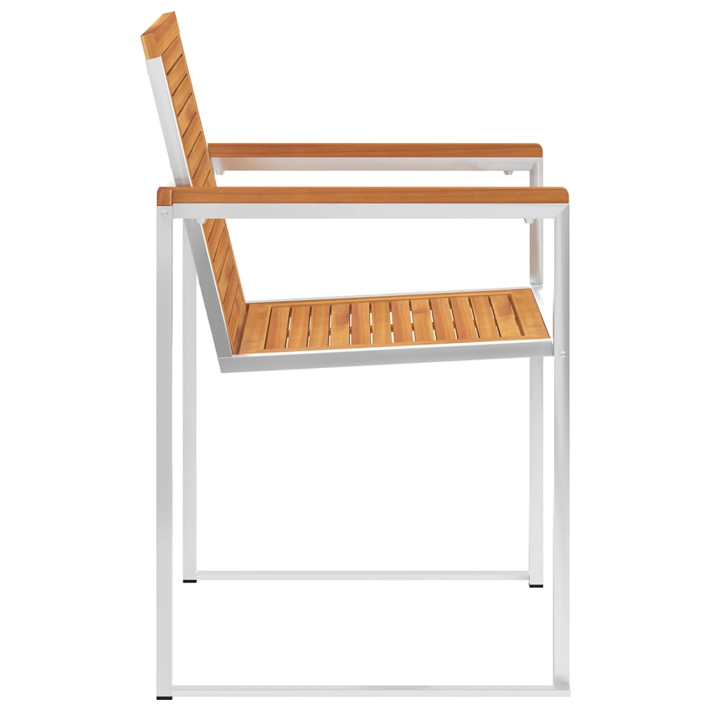 Cadeiras de jardim 8 pcs c/ almofadões madeira de acácia maciça