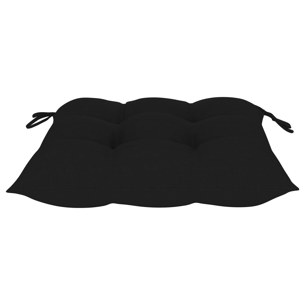 Cadeiras de jardim c/ almofadões 4 pcs madeira de teca maciça