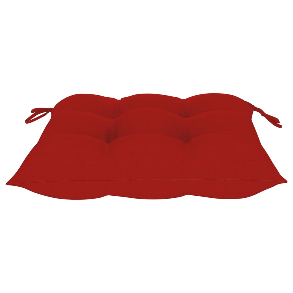 Cadeiras de jardim 6 pcs c/ almofadões madeira de teca maciça