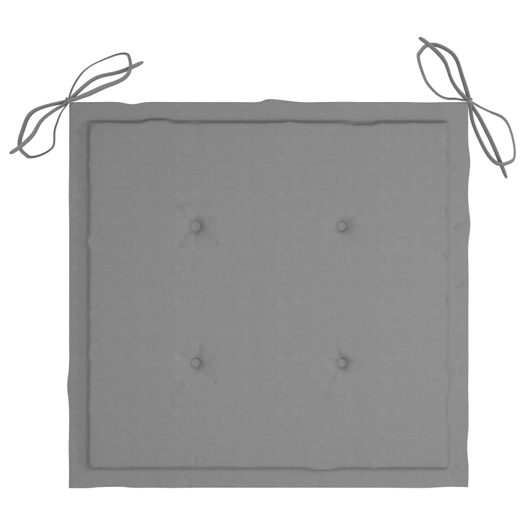 Cadeiras de jardim 8 pcs c/ almofadões madeira de teca maciça