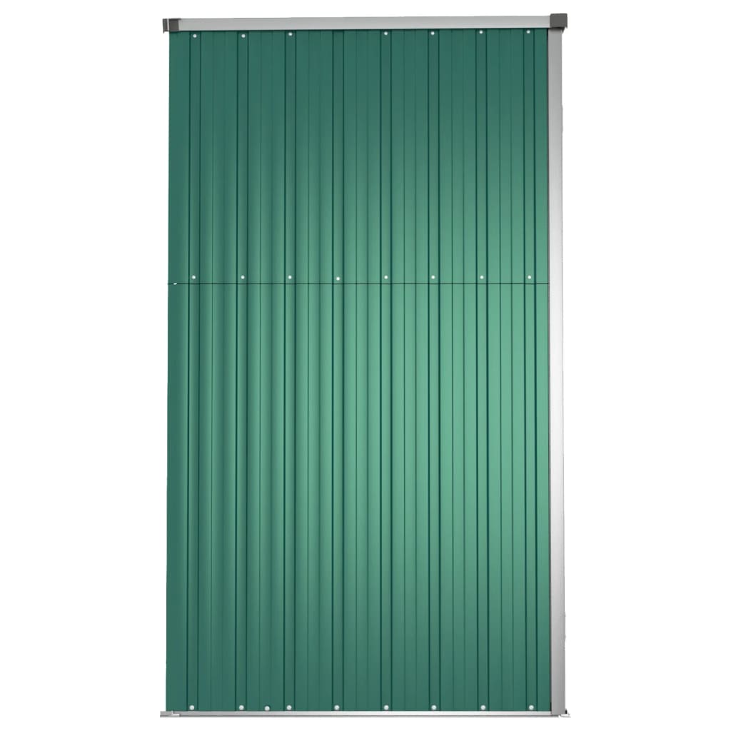 Abrigo p/ ferramentas jardim 225x89x161cm aço galvanizado verde