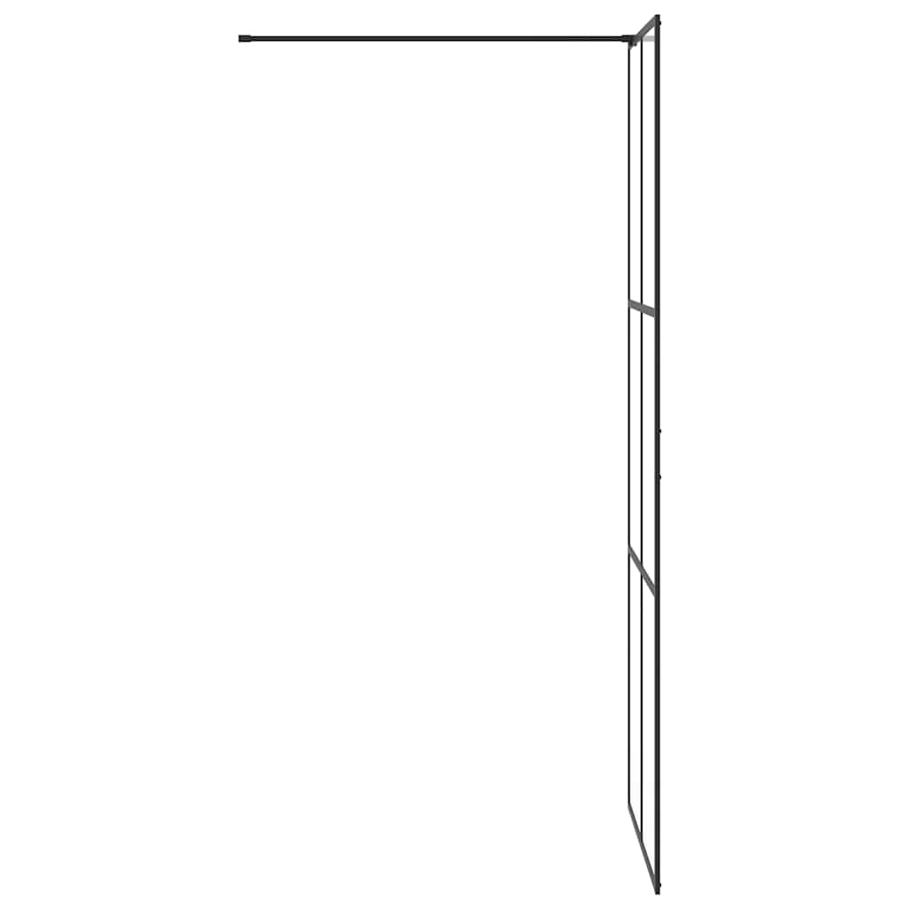 Divisória de chuveiro 80x195 cm vidro transparente ESG preto