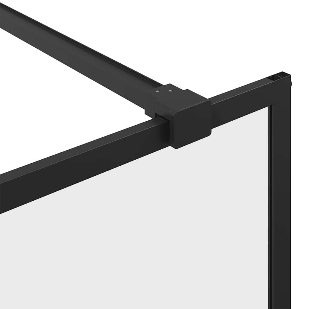 Divisória de chuveiro 80x195 cm vidro transparente ESG preto