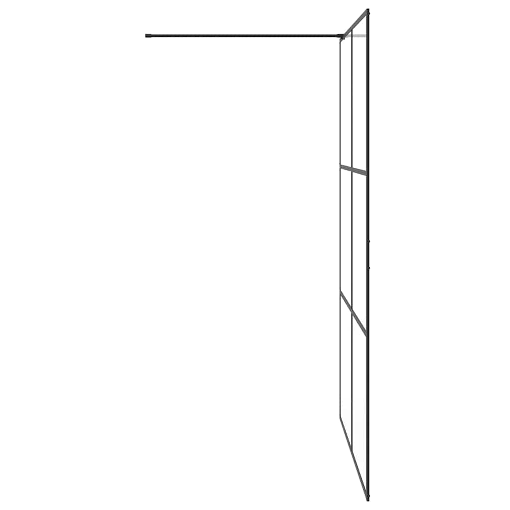 Divisória de chuveiro c/ vidro transparente ESG 140x195cm preto