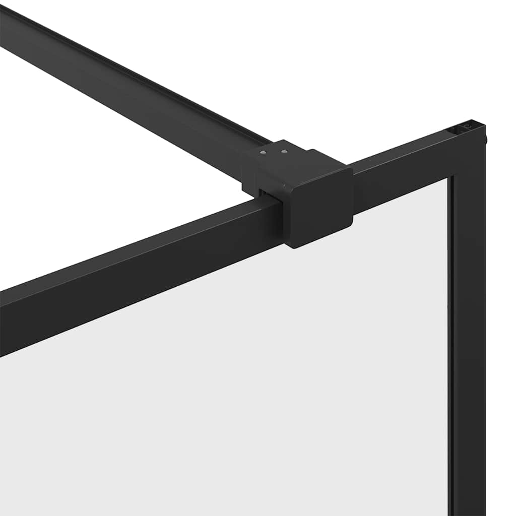 Divisória de chuveiro 80x195 cm vidro transparente ESG preto