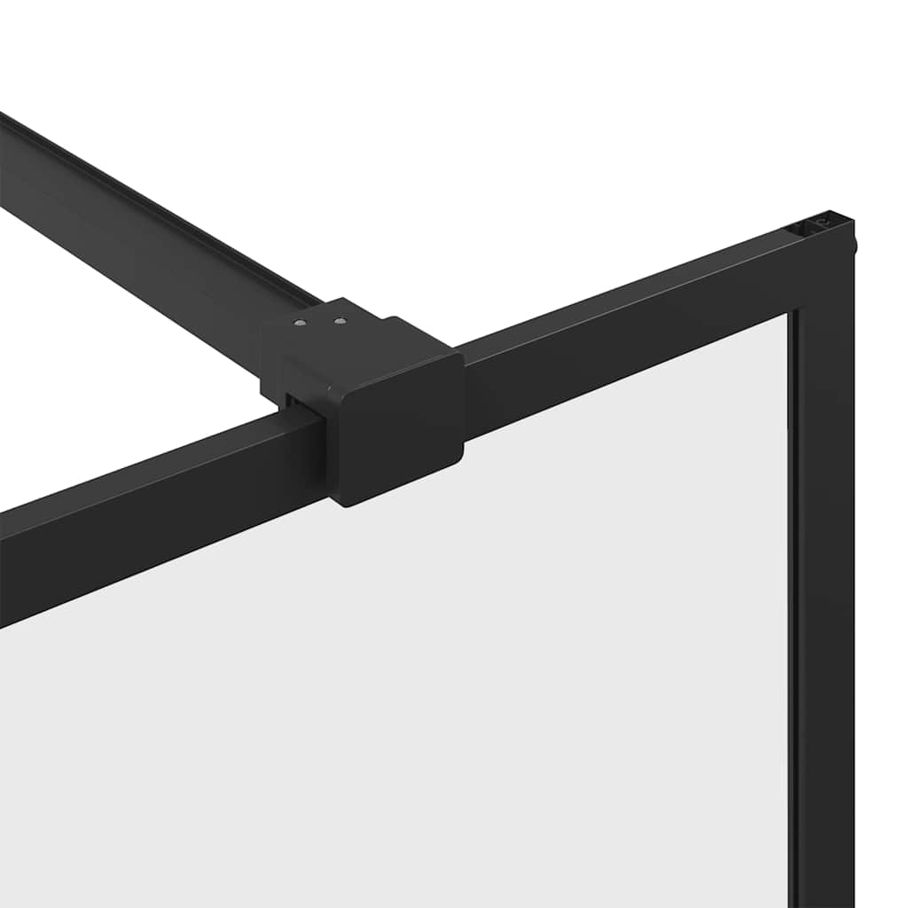 Divisória de chuveiro c/ vidro transparente ESG 90x195 cm preto