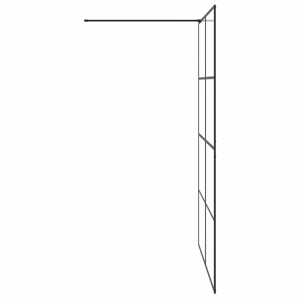 Divisória de chuveiro c/ vidro transparente ESG 140x195cm preto