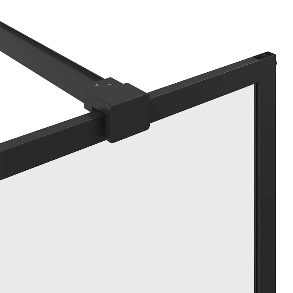 Divisória de chuveiro c/ vidro transparente ESG 140x195cm preto
