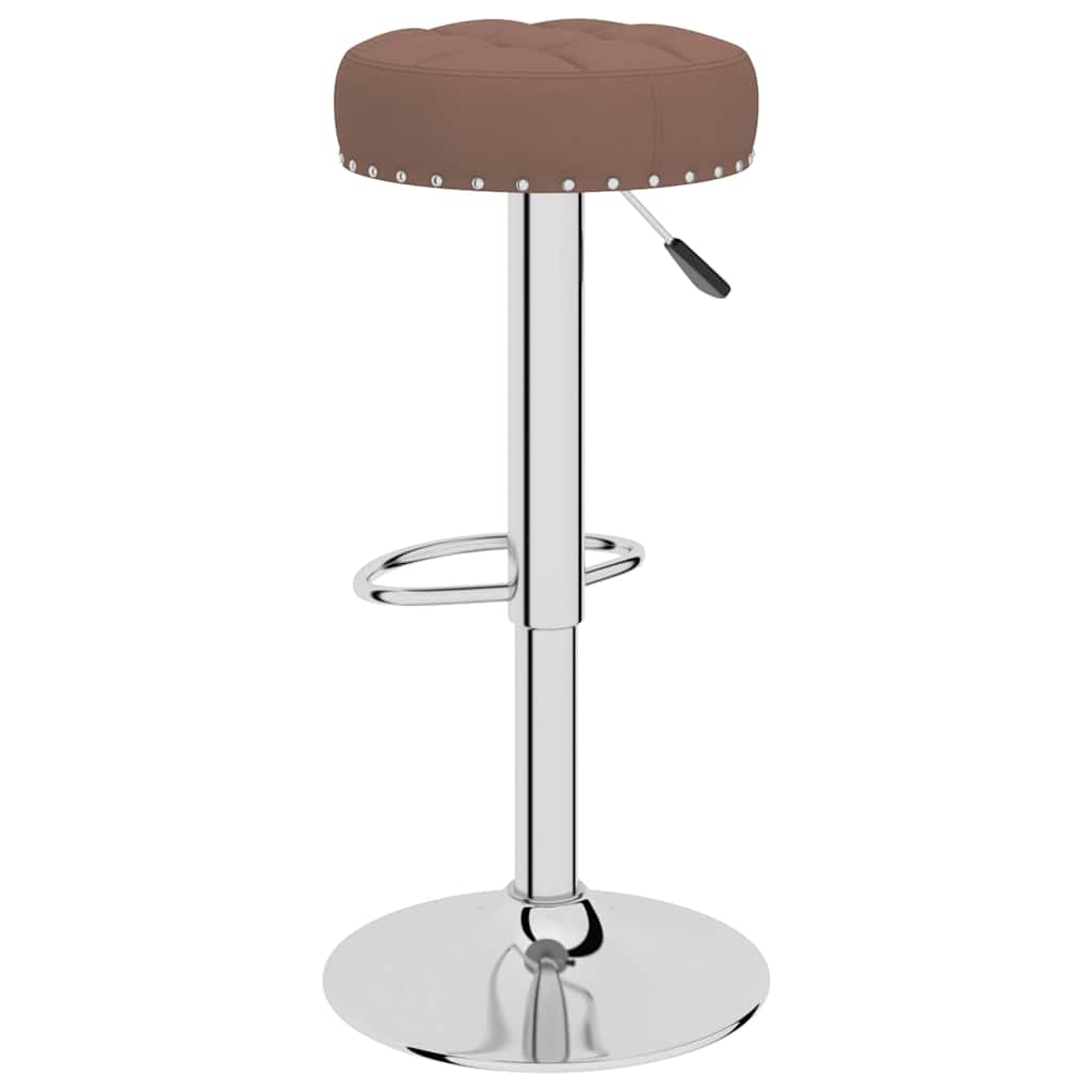 Bancos de bar 2 pcs tecido castanho