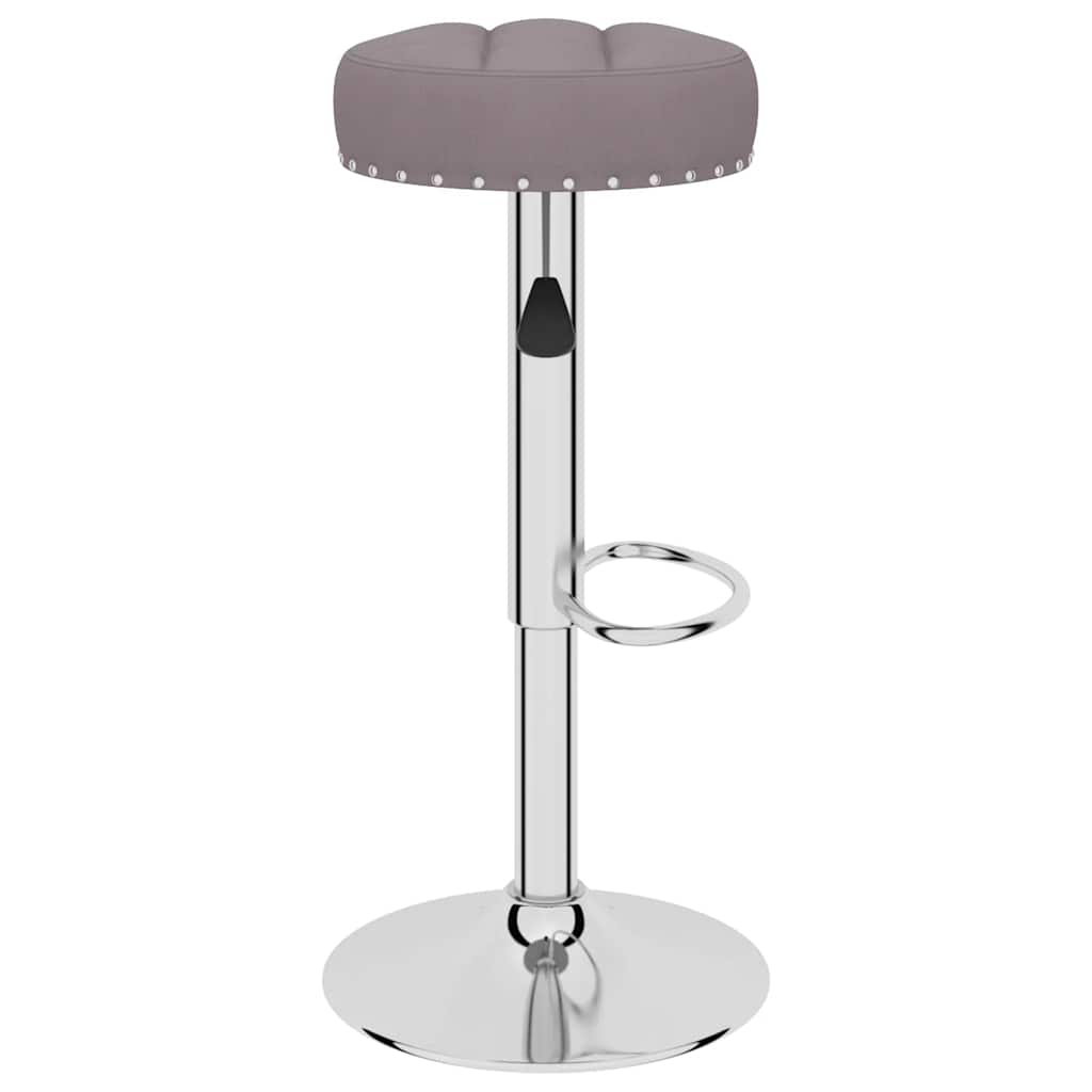 Bancos de bar 2 pcs tecido cinzento-acastanhado