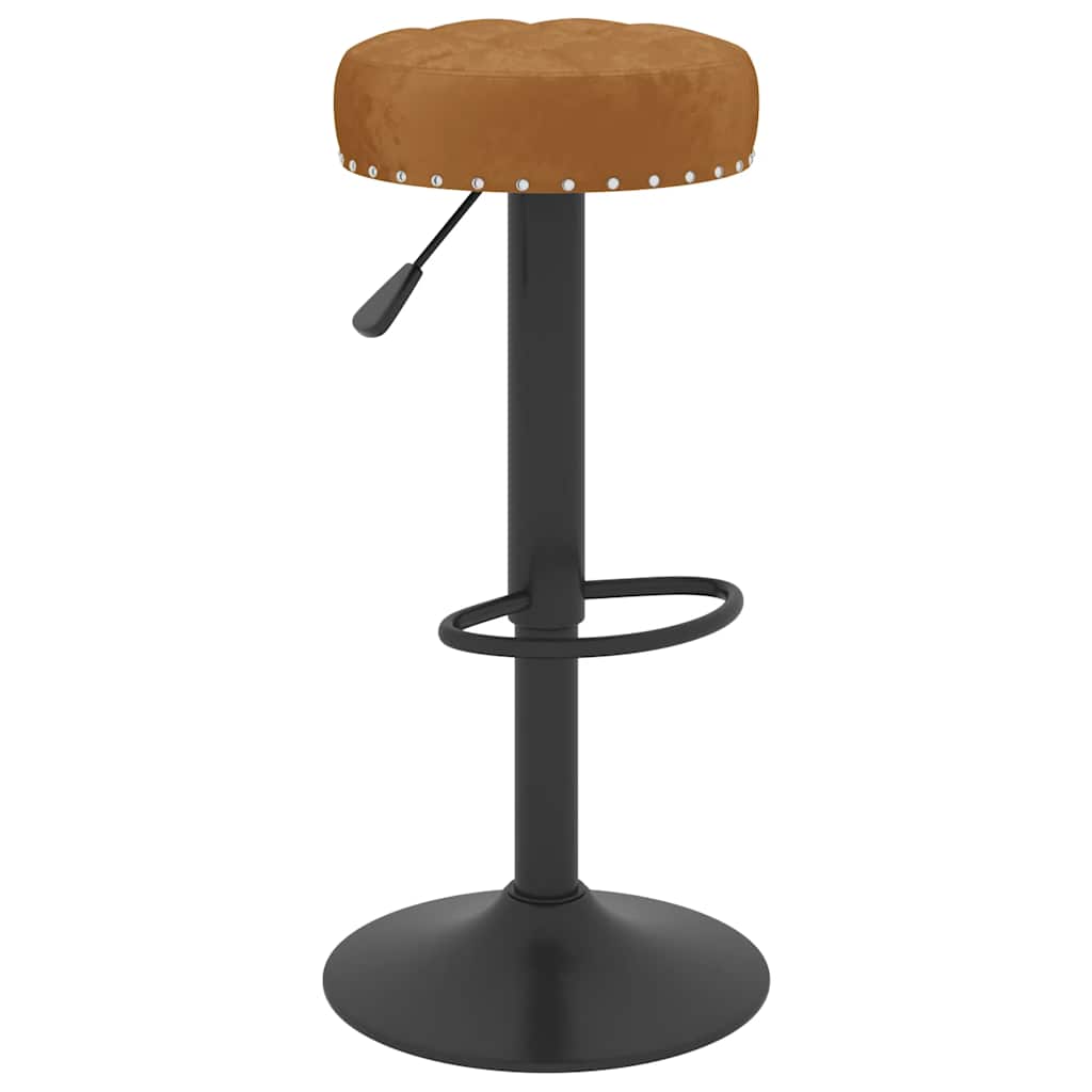 Bancos de bar 2 pcs veludo castanho