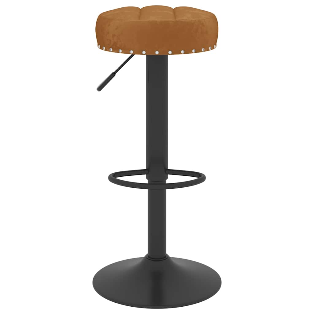 Bancos de bar 2 pcs veludo castanho