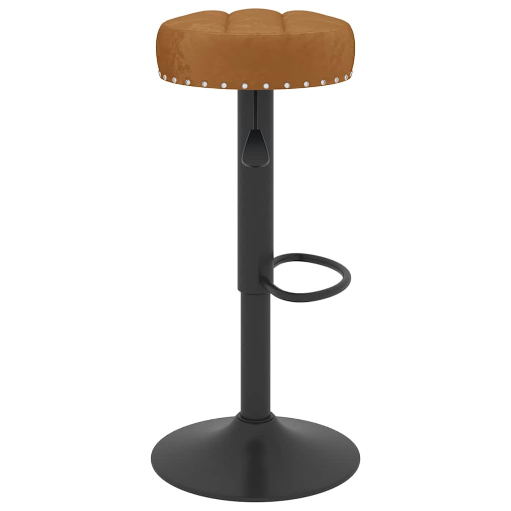 Bancos de bar 2 pcs veludo castanho