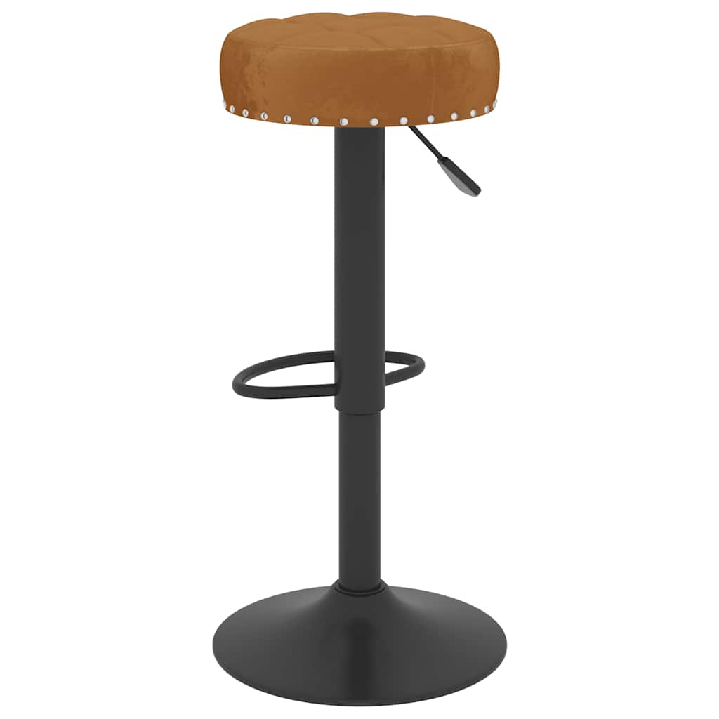 Bancos de bar 2 pcs veludo castanho