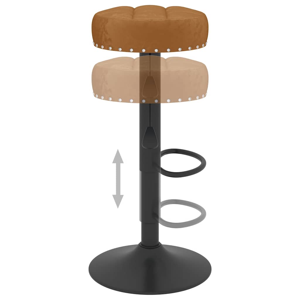 Bancos de bar 2 pcs veludo castanho