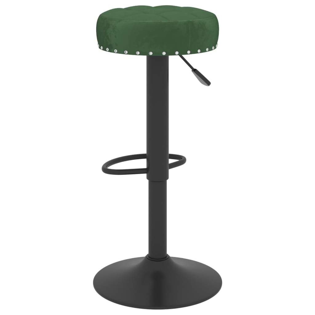Bancos de bar 2 pcs veludo verde-escuro